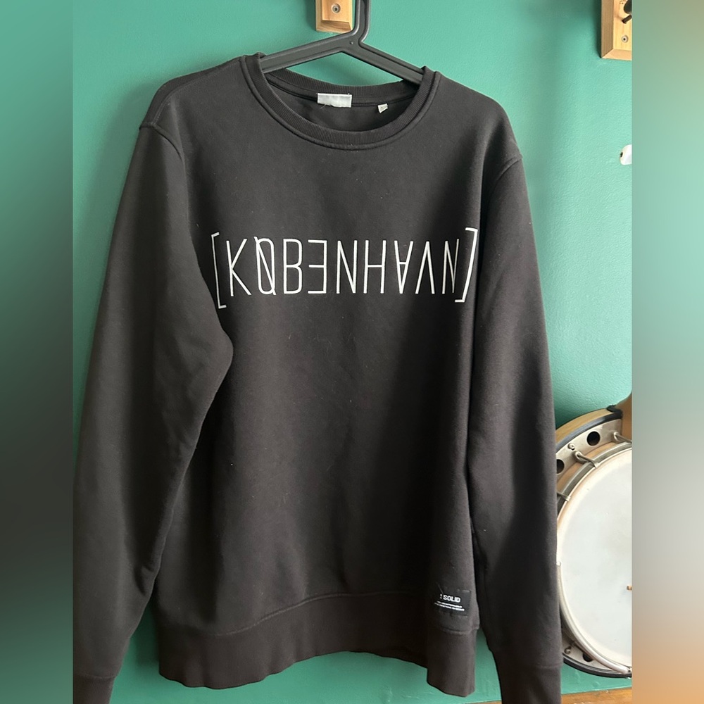 Solid Black Crewneck Sweater